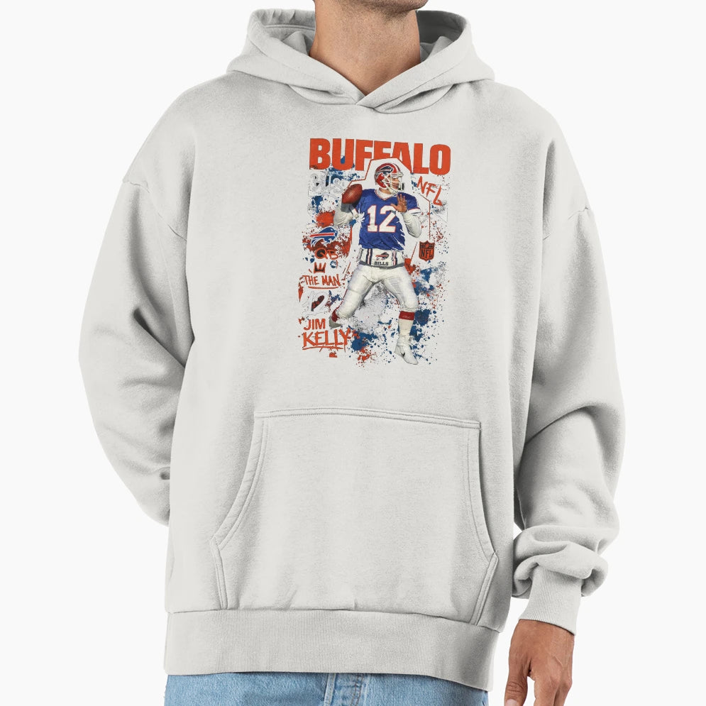 Jim Kelly Heat Check Buffalo Hoodie - Casual Everyday Wear for Adults - T-Shirt, Sweatshirt, Hoodie
