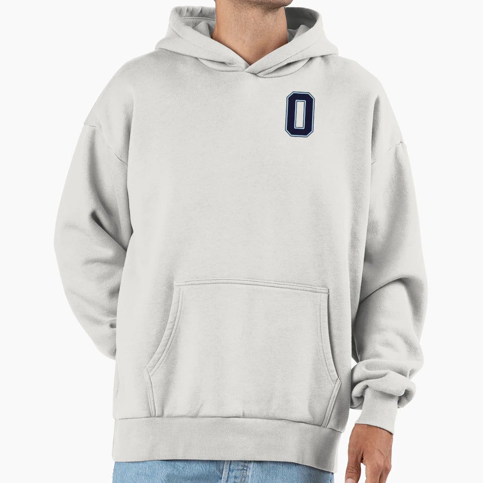 Navy Blue Letter O Initial Monogram Hoodie - Casual Everyday Wear Men Women - T-Shirt, Sweatshirt, Hoodie