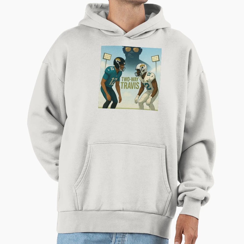 Travis Hunter Two Way Travis Hoodie - Fun Novelty Design Unisex - T-Shirt, Sweatshirt, Hoodie