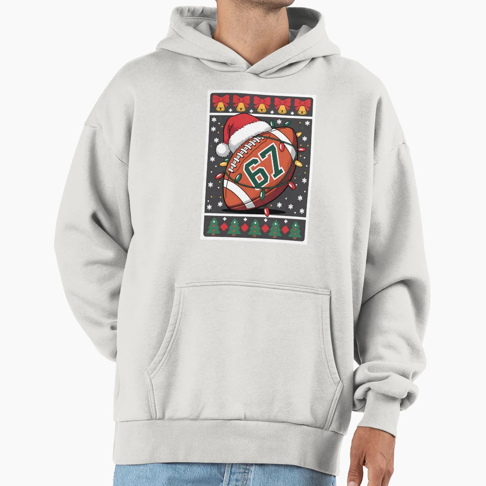 American Football Ball 67 Costume Hoodie - Graphic Print Men Women - T-Shirt, Sweatshirt, Hoodie