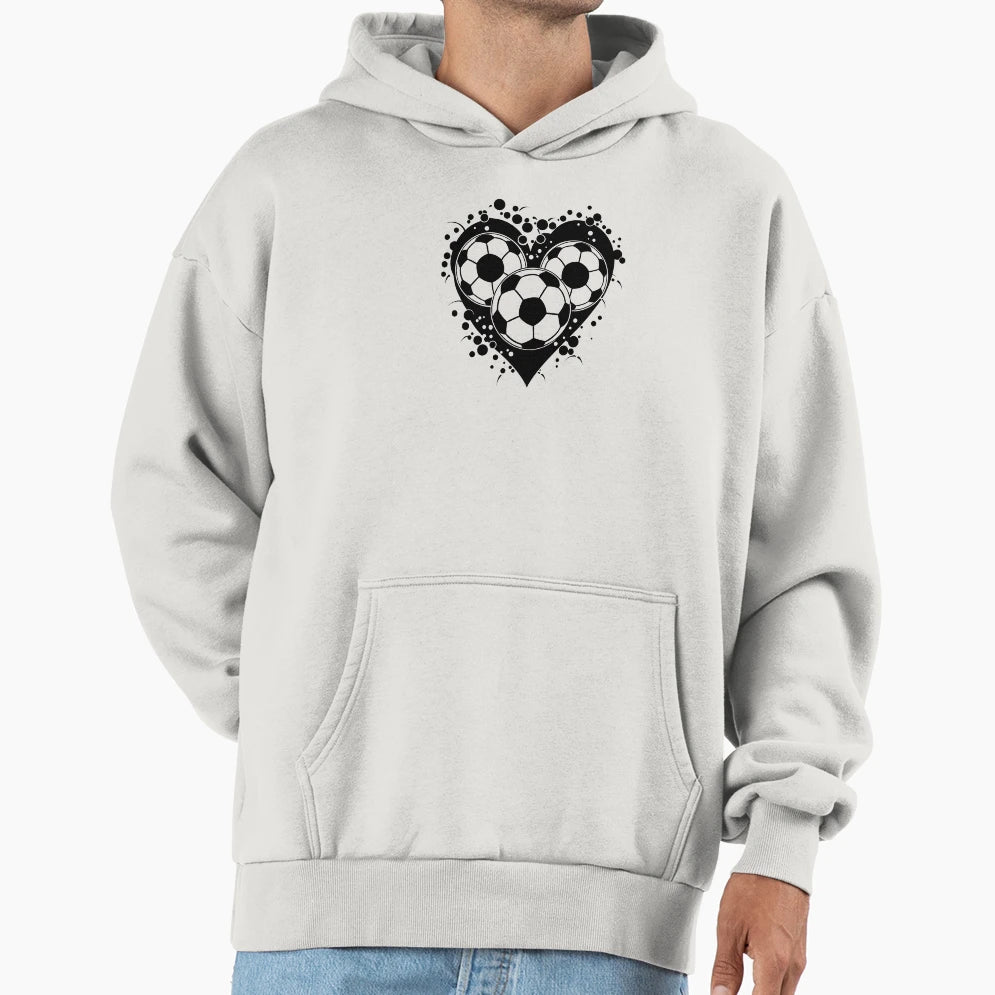 Soccer Heart Hoodie - Novelty Apparel for Adults - T-Shirt, Sweatshirt, Hoodie