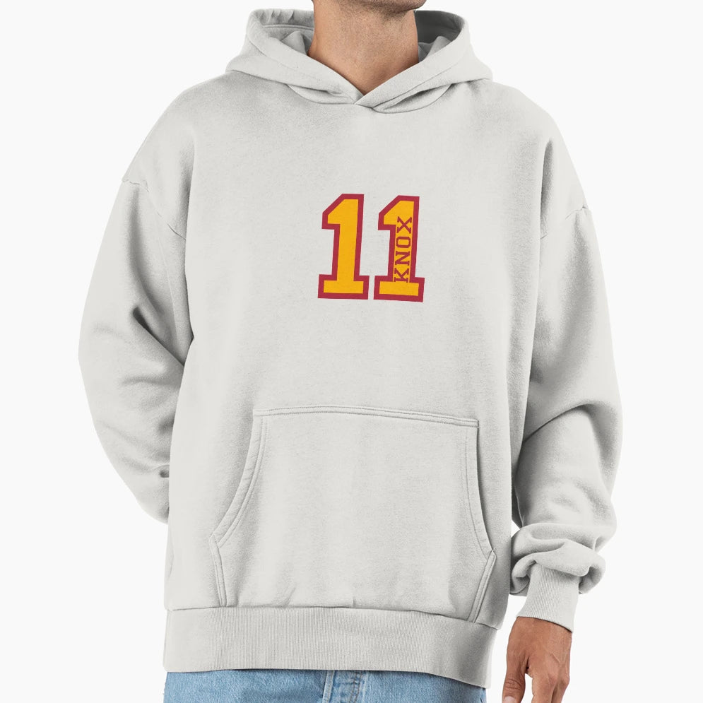 Jeremy Knox Exy Trojens Jersey Number Hoodie - Novelty Apparel for Adults - T-Shirt, Sweatshirt, Hoodie