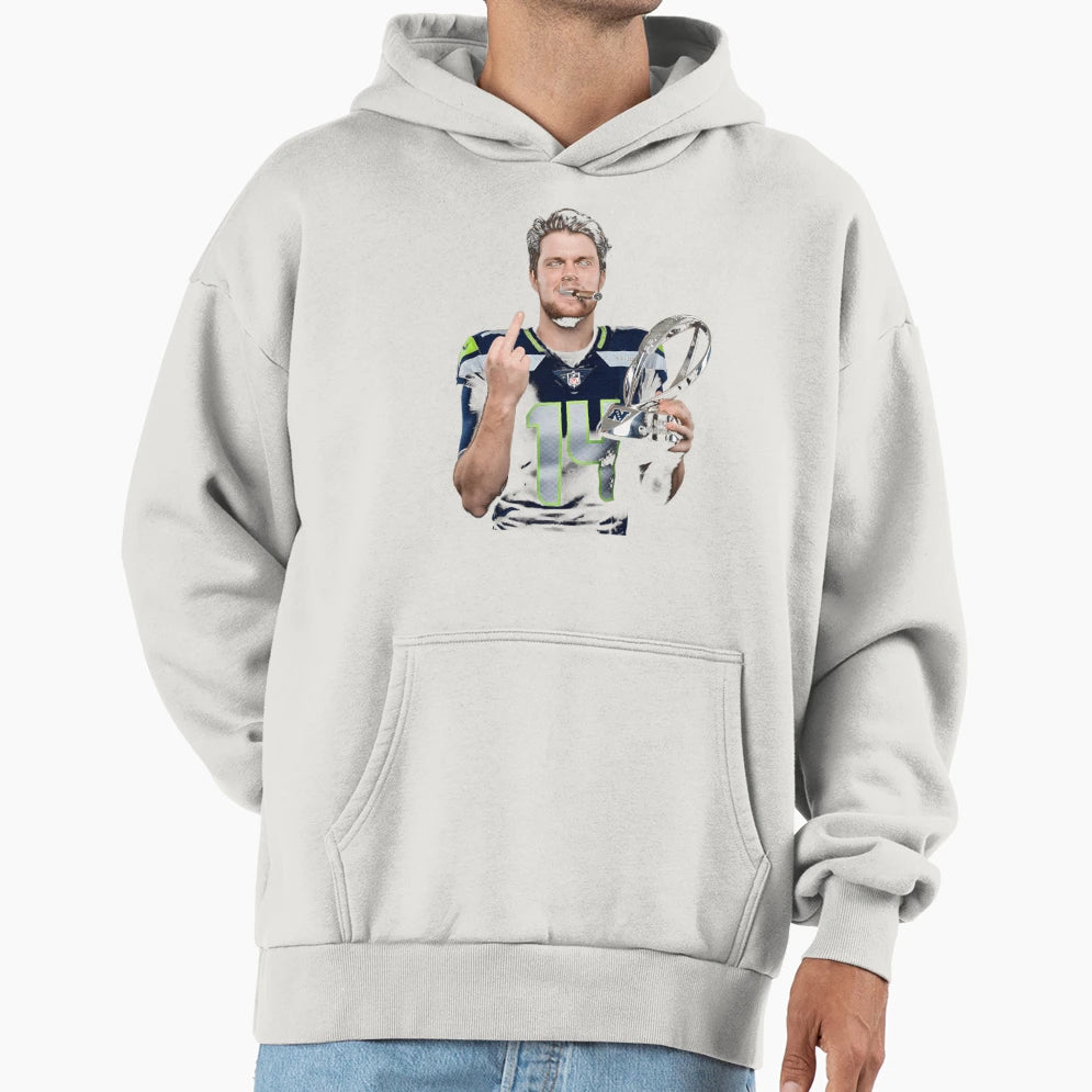 Sam Darnold Trophy Flipping It Hoodie - Graphic Print for Adults - T-Shirt, Sweatshirt, Hoodie