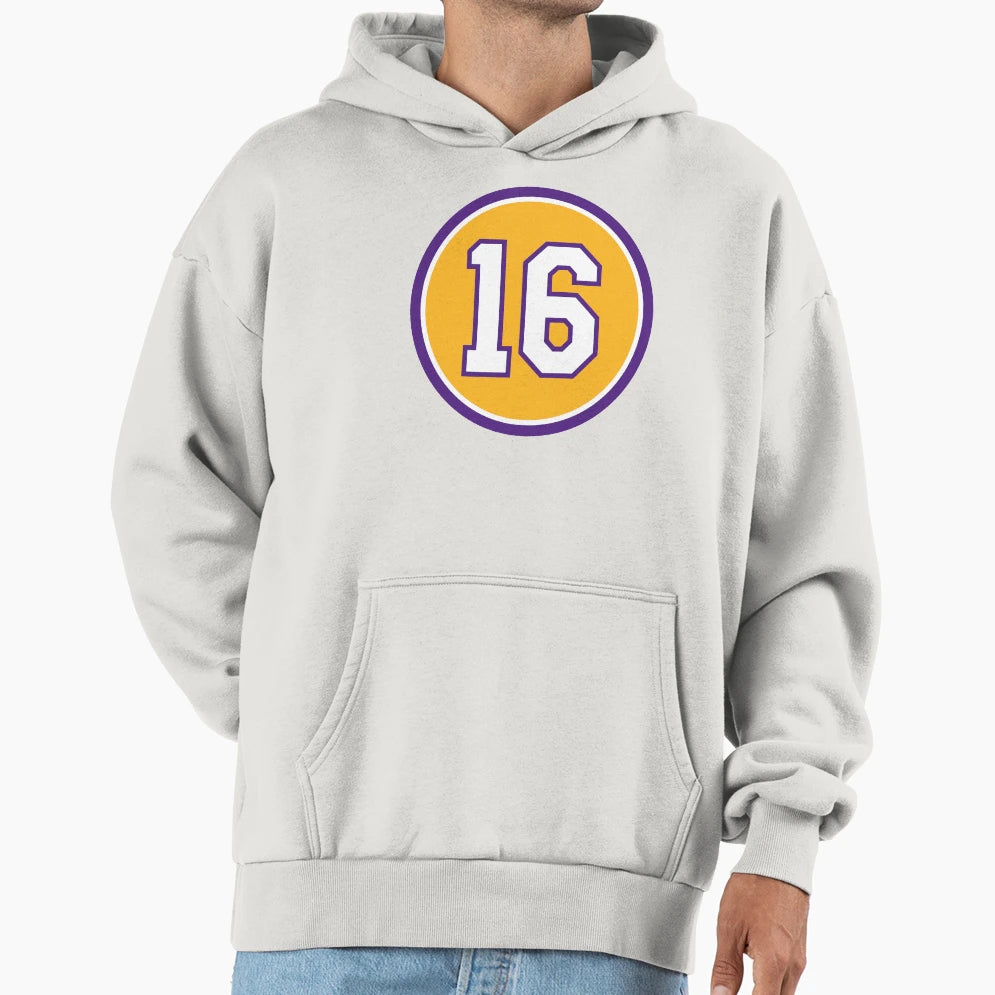 Pau Gasol 16 Jersey Number Hoodie - Minimalist Print for Adults - T-Shirt, Sweatshirt, Hoodie