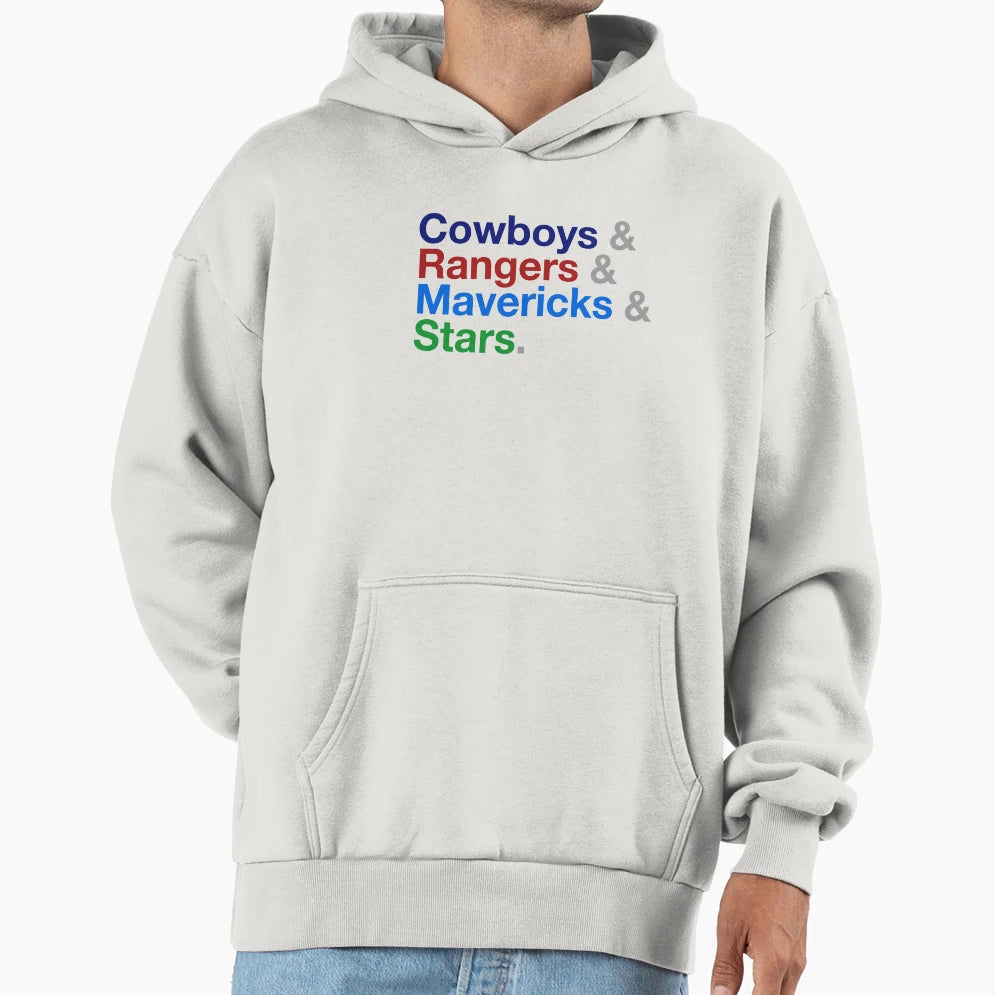 Dallas Sports Hoodie - Graphic Print Unisex - T-Shirt, Sweatshirt, Hoodie