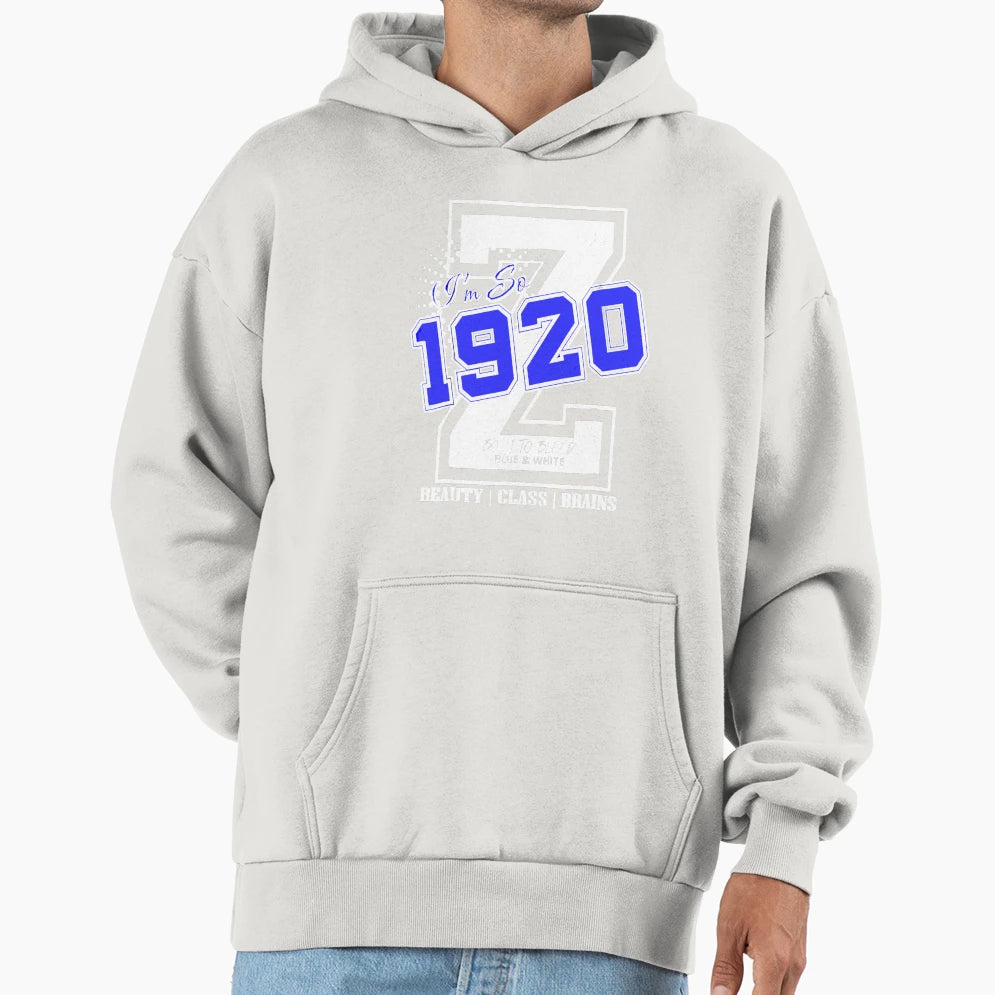 Im So 1920 Zeta Inspired Beauty And Brains Hoodie - Graphic Print Unisex - T-Shirt, Sweatshirt, Hoodie