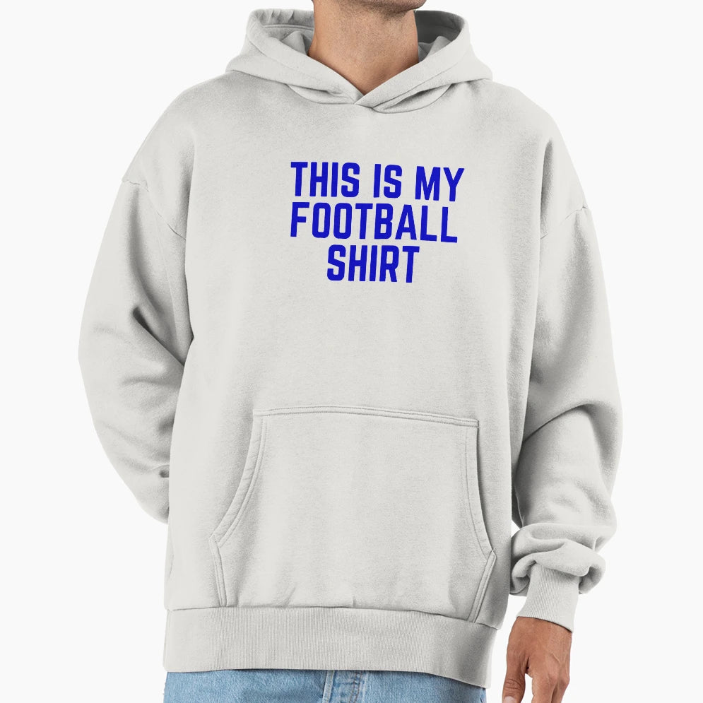 Football Team Colors Blue Game Day Hoodie - Graphic Print Men Women - T-Shirt, Sweatshirt, Hoodie