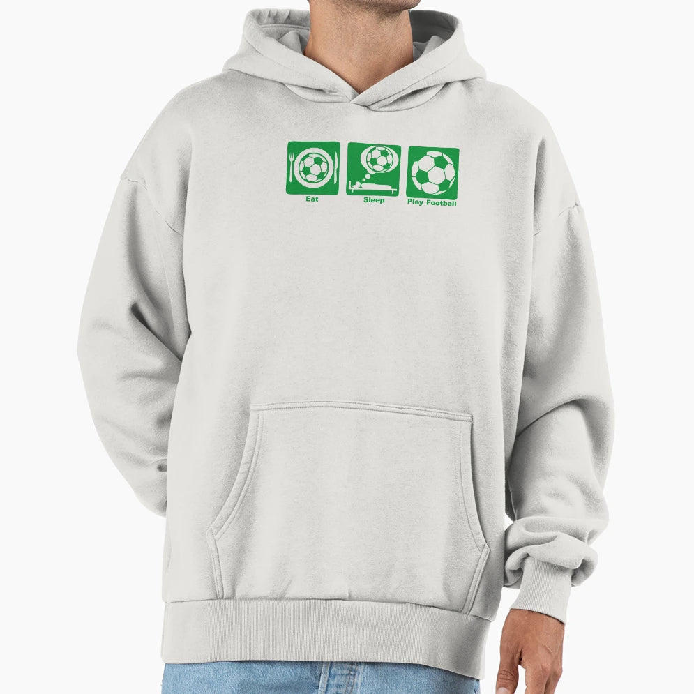 Football Eat Sleep Play Balloon Hoodie - Casual Everyday Wear Unisex - T-Shirt, Sweatshirt, Hoodie