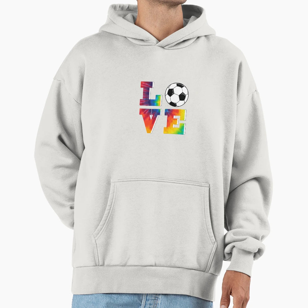 Soccer Tie Dye Big Love Forn Hoodie - Novelty Apparel Unisex - T-Shirt, Sweatshirt, Hoodie