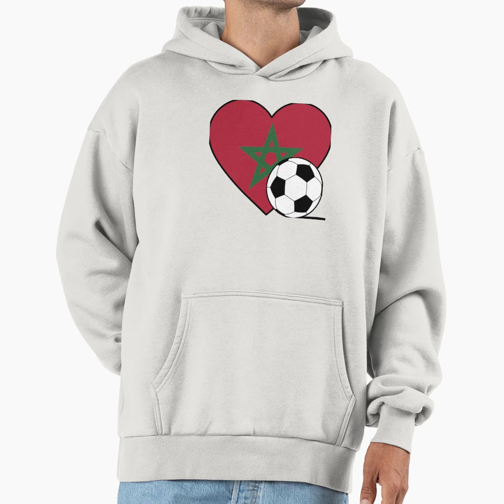 Heart Morocco Soccer Hoodie - Custom Art Print Unisex - T-Shirt, Sweatshirt, Hoodie