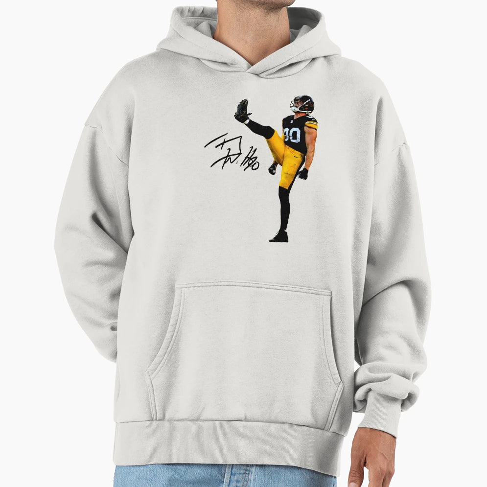 Edge Rusher T J Watt Football Hoodie - Fun Novelty Design for Adults - T-Shirt, Sweatshirt, Hoodie