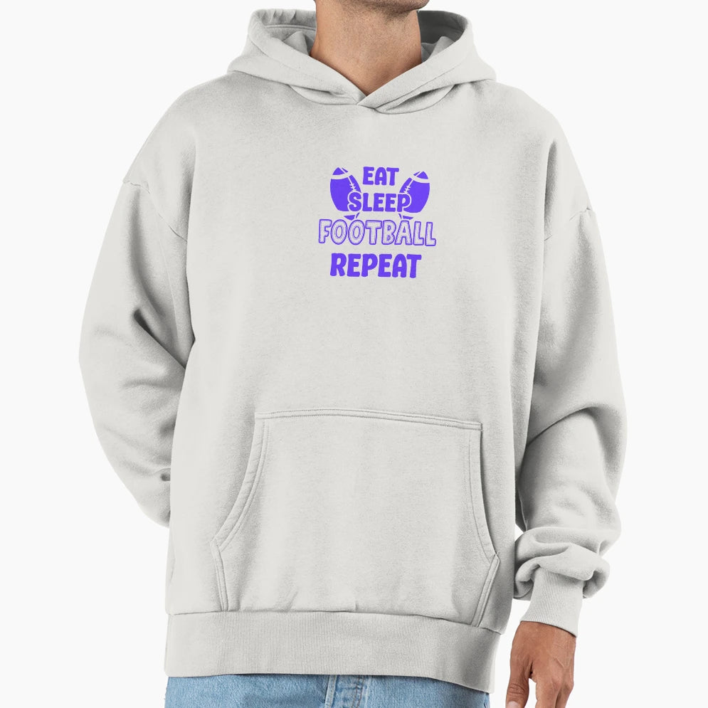 Funny Game Day American Football Lovers Eat Hoodie - Trendy Graphic Unisex - T-Shirt, Sweatshirt, Hoodie