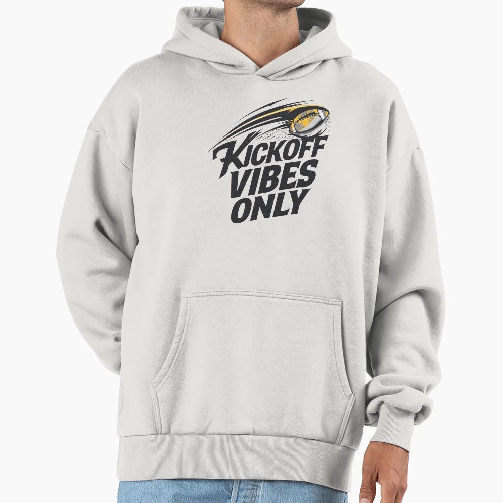 Kickoff Vibes Only Game Day Football Energy T-Shirt - Trendy Graphic Unisex - T-Shirt, Sweatshirt, Hoodie