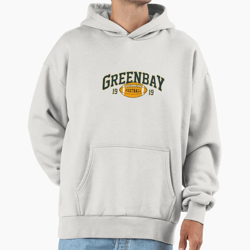 Green Bay Football Varsity Hoodie - Minimalist Print Men Women - T-Shirt, Sweatshirt, Hoodie