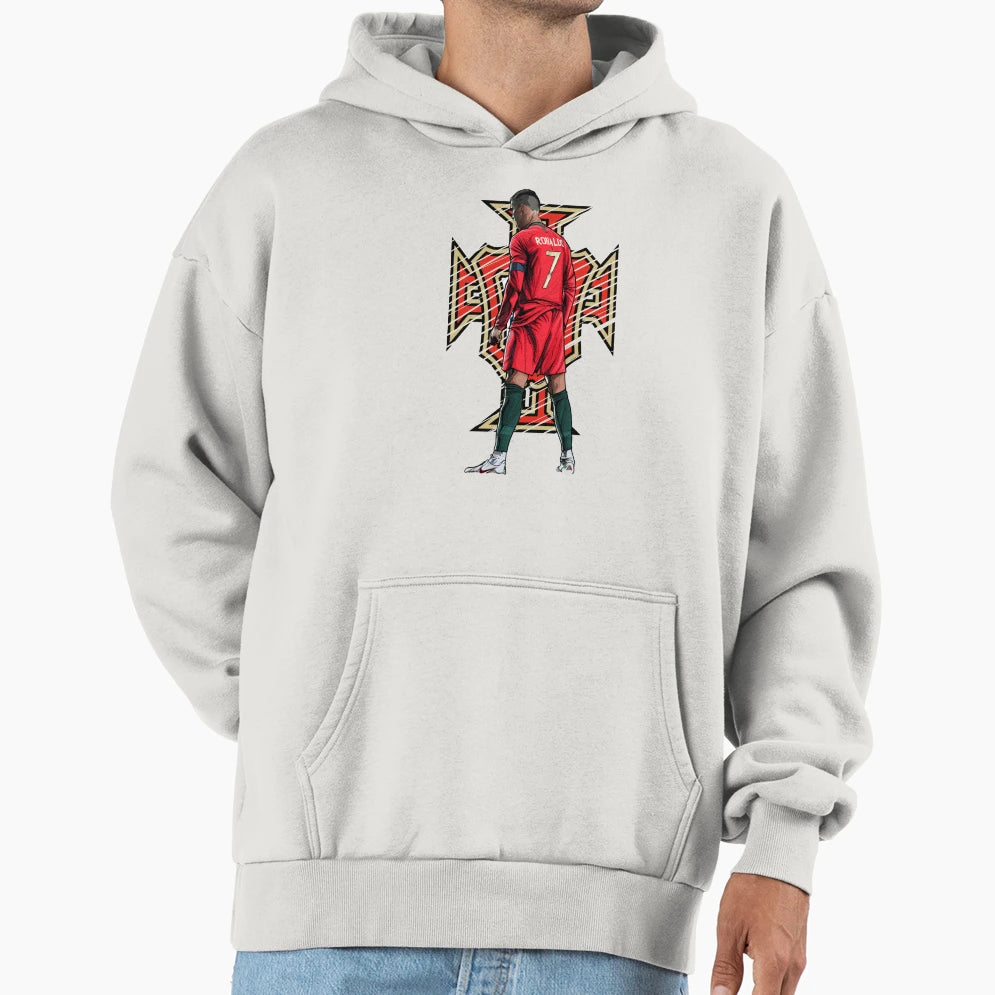 Cristiano Ronaldo Portugal Logo Hoodie - Graphic Print Men Women - T-Shirt, Sweatshirt, Hoodie
