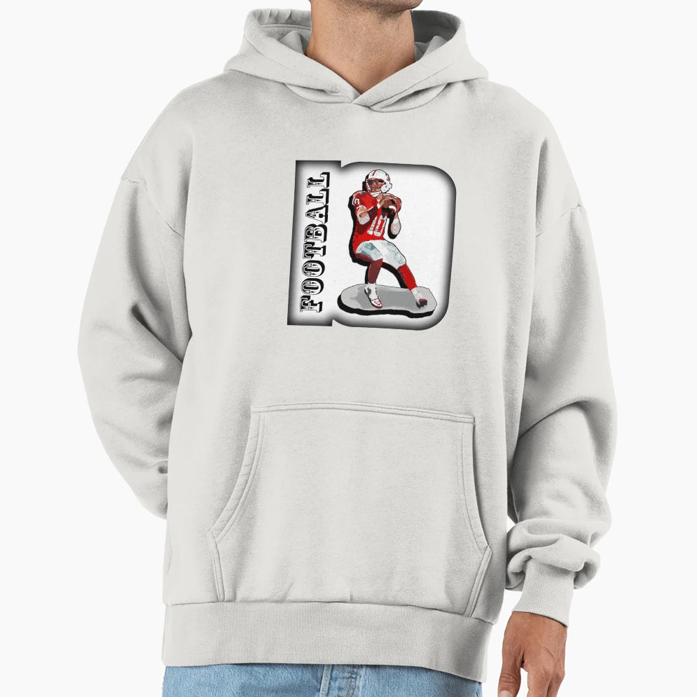 Football Quarterback Hoodie - Streetwear Style for Adults - T-Shirt, Sweatshirt, Hoodie