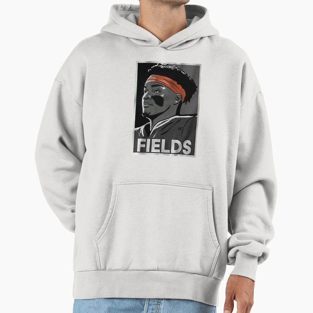 Justin Fields Hoodie - Fun Novelty Design for Adults - T-Shirt, Sweatshirt, Hoodie