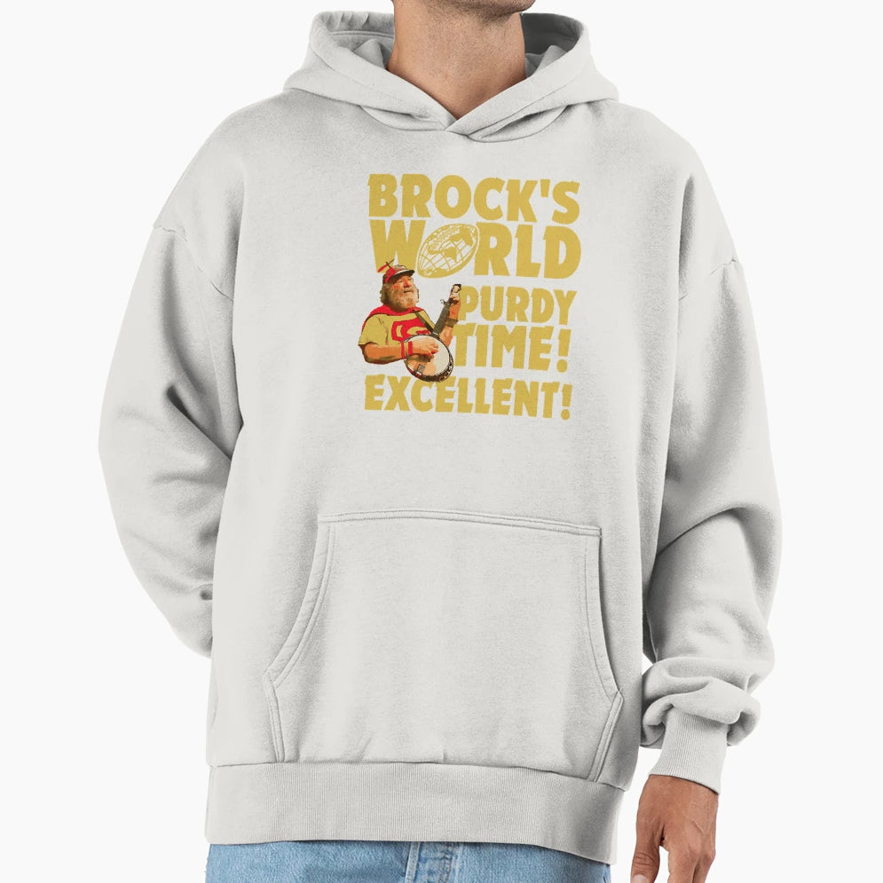Brocks World Hoodie - Minimalist Print for Adults - T-Shirt, Sweatshirt, Hoodie