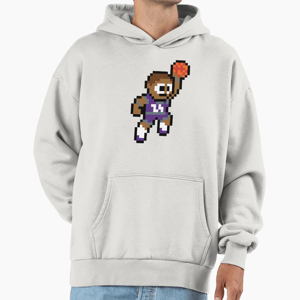 Sacramento Kings 8 Bit Basketball Hoodie - Minimalist Print for Adults - T-Shirt, Sweatshirt, Hoodie