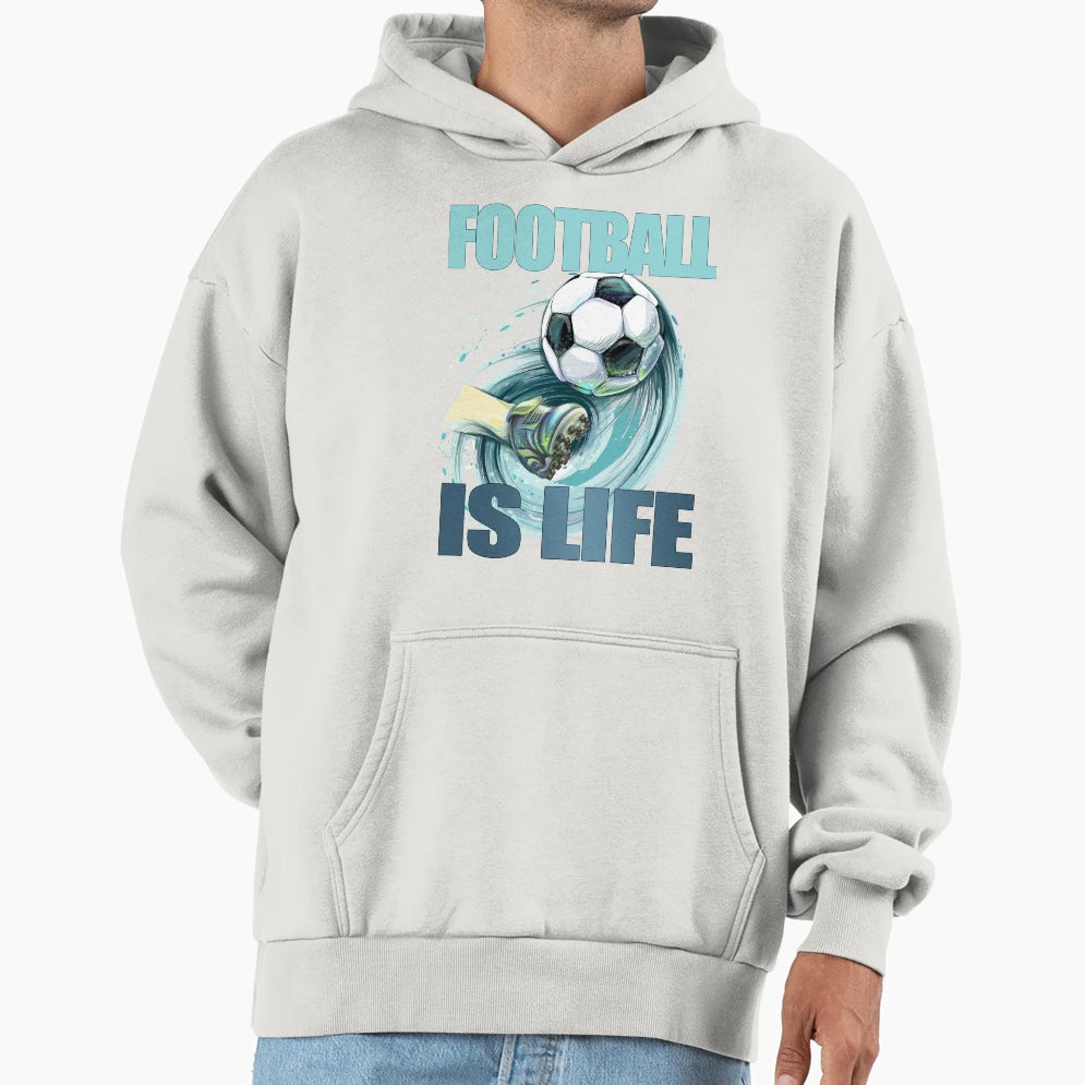 Football Is Life Hoodie - Custom Art Print Unisex - T-Shirt, Sweatshirt, Hoodie
