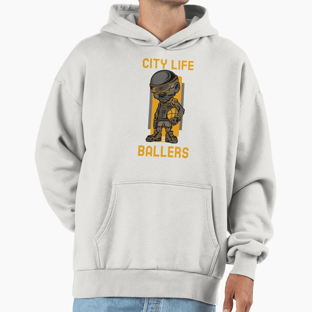 City Life Ballers Hoodie - Minimalist Print Unisex - T-Shirt, Sweatshirt, Hoodie