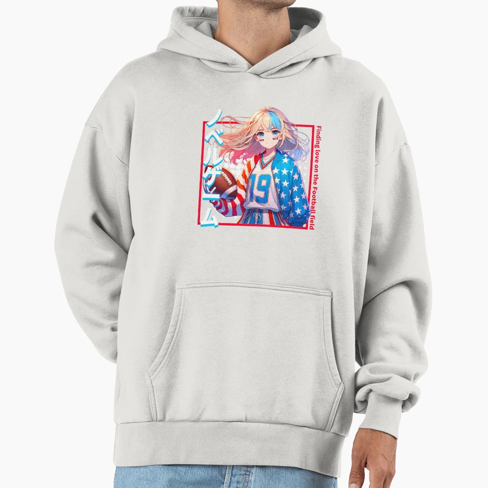 Finding Love Footbal Field Visual Novel Hoodie - Graphic Print for Adults - T-Shirt, Sweatshirt, Hoodie
