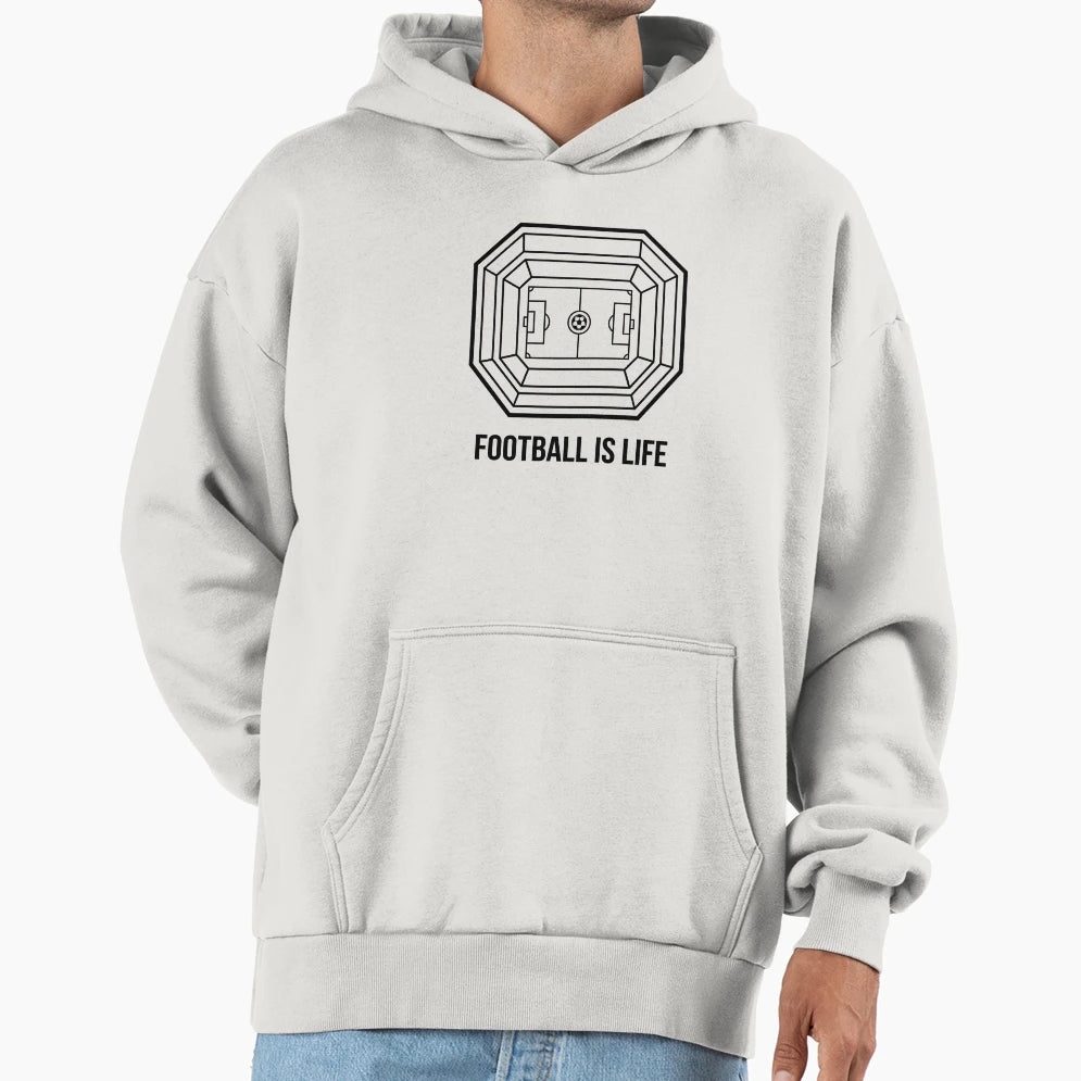 Minimalist Football Stadium Football Is Hoodie - Graphic Print Men Women - T-Shirt, Sweatshirt, Hoodie