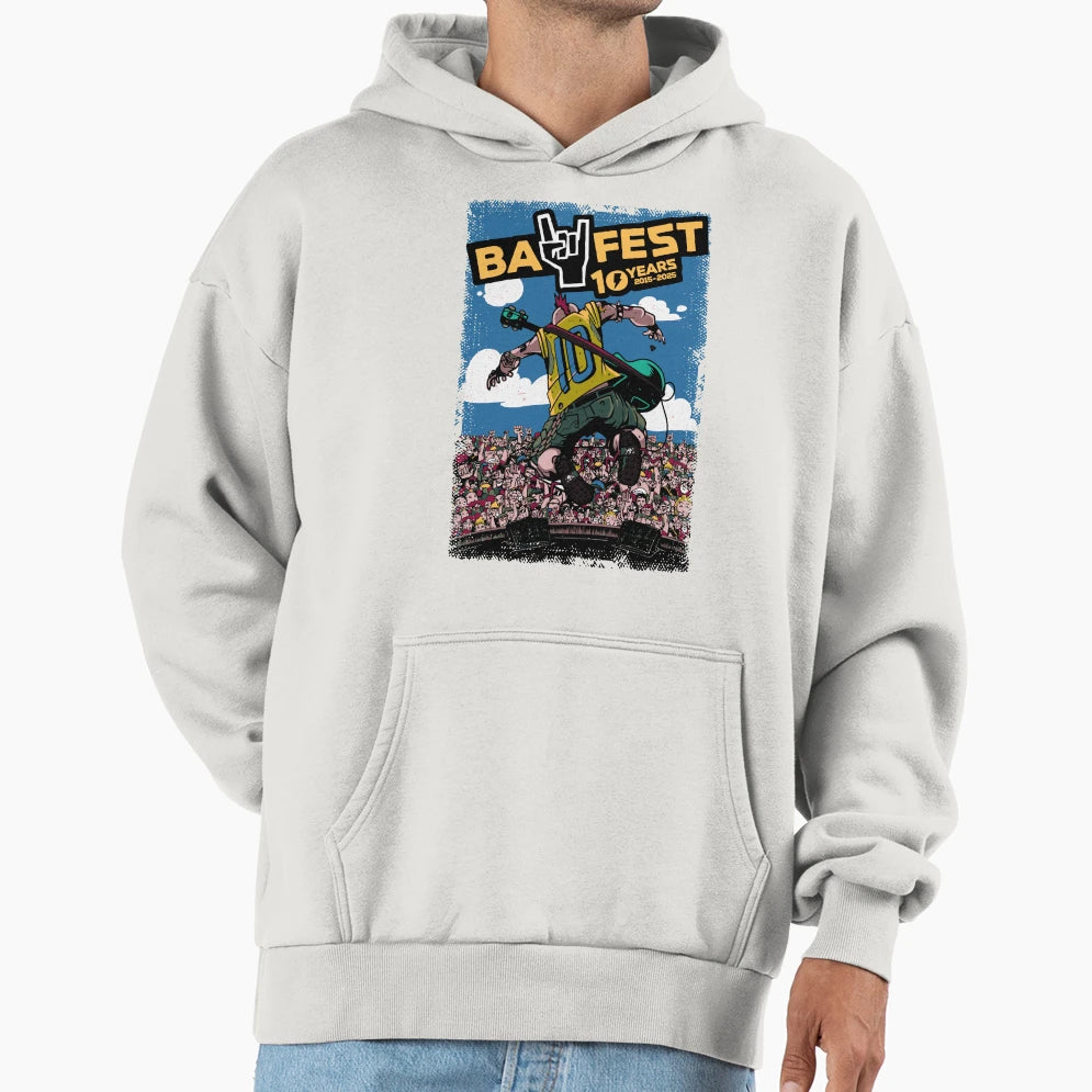 Bay Fest 10 Years Punk Rock Festival Hoodie - Casual Everyday Wear Unisex - T-Shirt, Sweatshirt, Hoodie