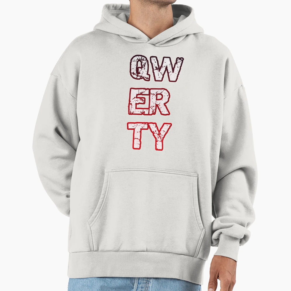 Qwerty Hoodie - Minimalist Print Men Women - T-Shirt, Sweatshirt, Hoodie