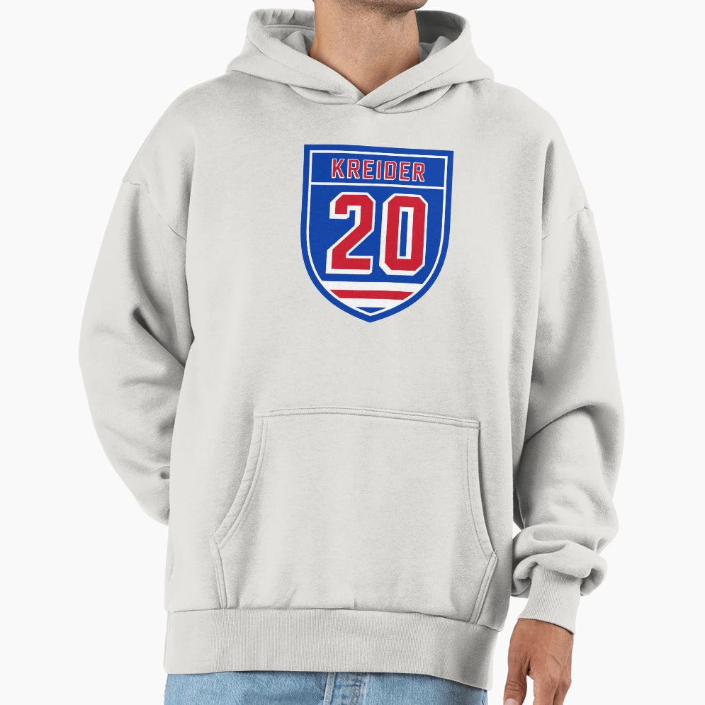 Kreider 20 Emblem Hoodie - Trendy Graphic for Adults - T-Shirt, Sweatshirt, Hoodie