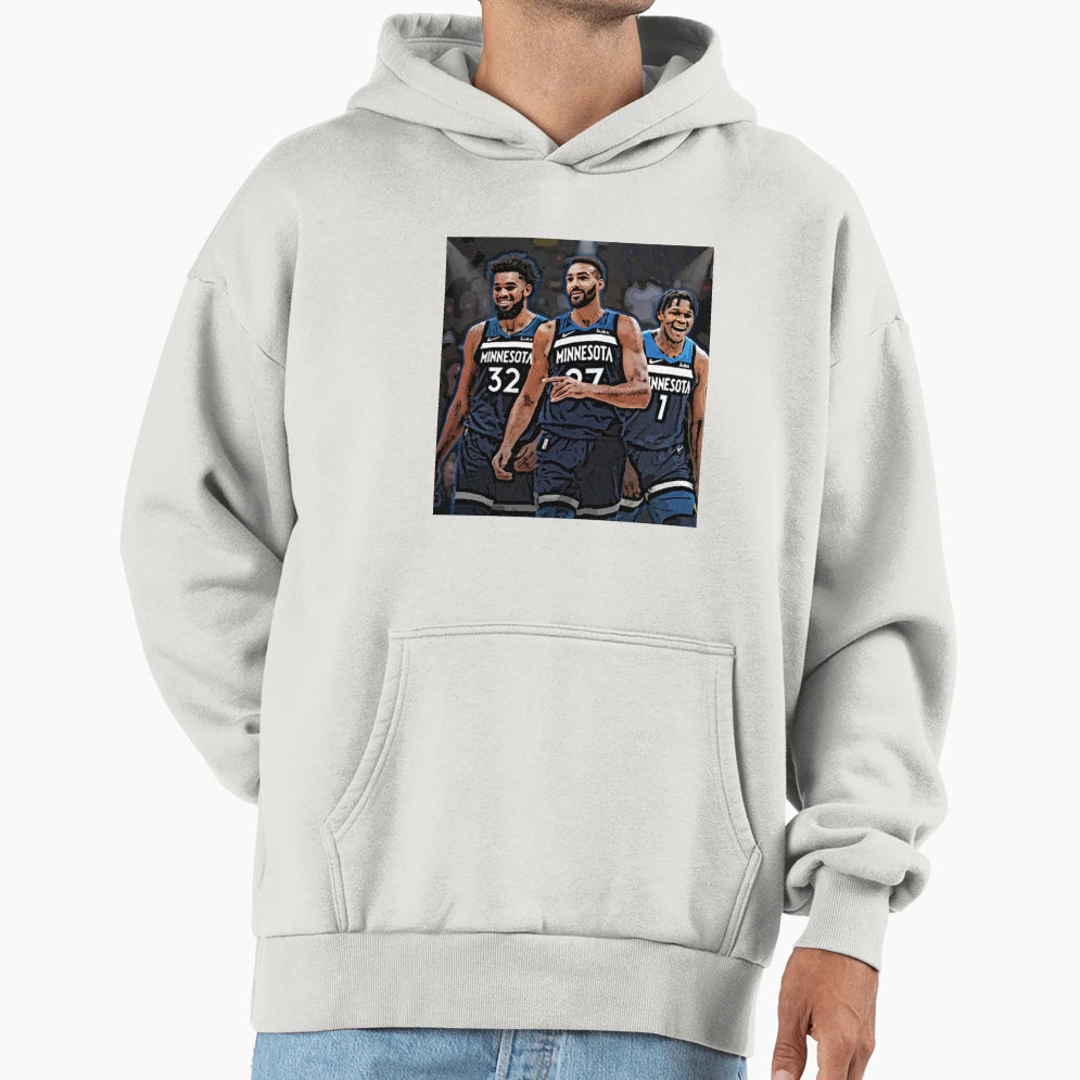 Minnesota Timberwolves Big 3 Hoodie - Trendy Graphic for Adults - T-Shirt, Sweatshirt, Hoodie