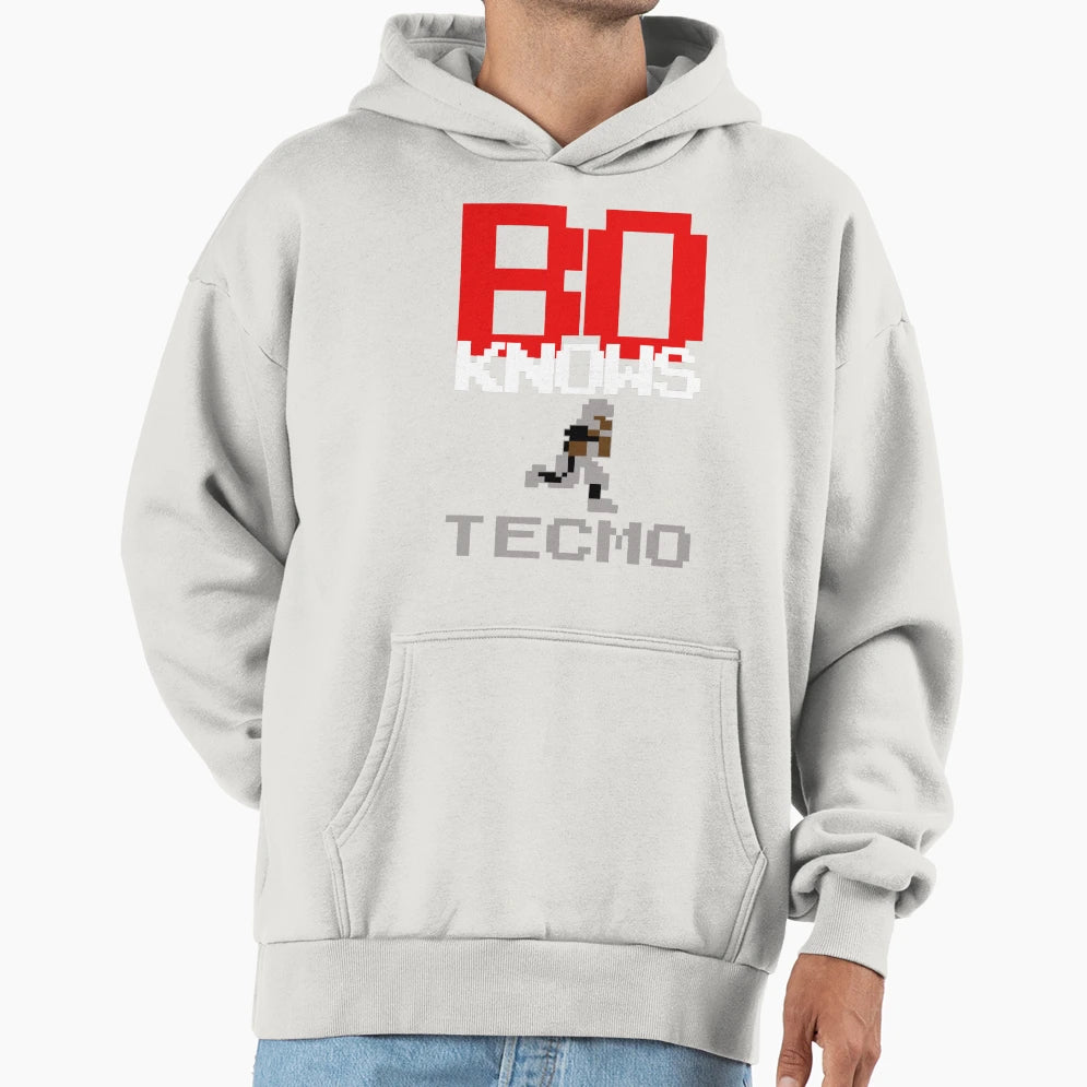 Bo Knows Tecmo Hoodie - Aesthetic Graphic for Adults - T-Shirt, Sweatshirt, Hoodie