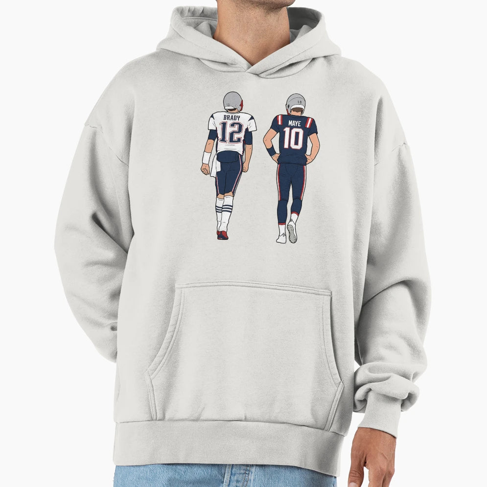 Drake Maye And Tb12 Hoodie - Fun Novelty Design Men Women - T-Shirt, Sweatshirt, Hoodie