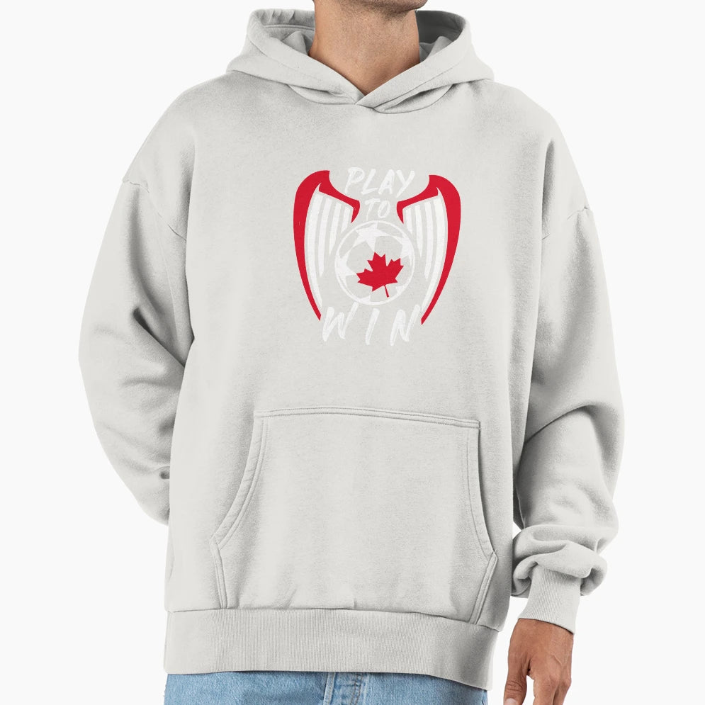 Canadian Soccer Ball Flag Hoodie - Minimalist Print Men Women - T-Shirt, Sweatshirt, Hoodie