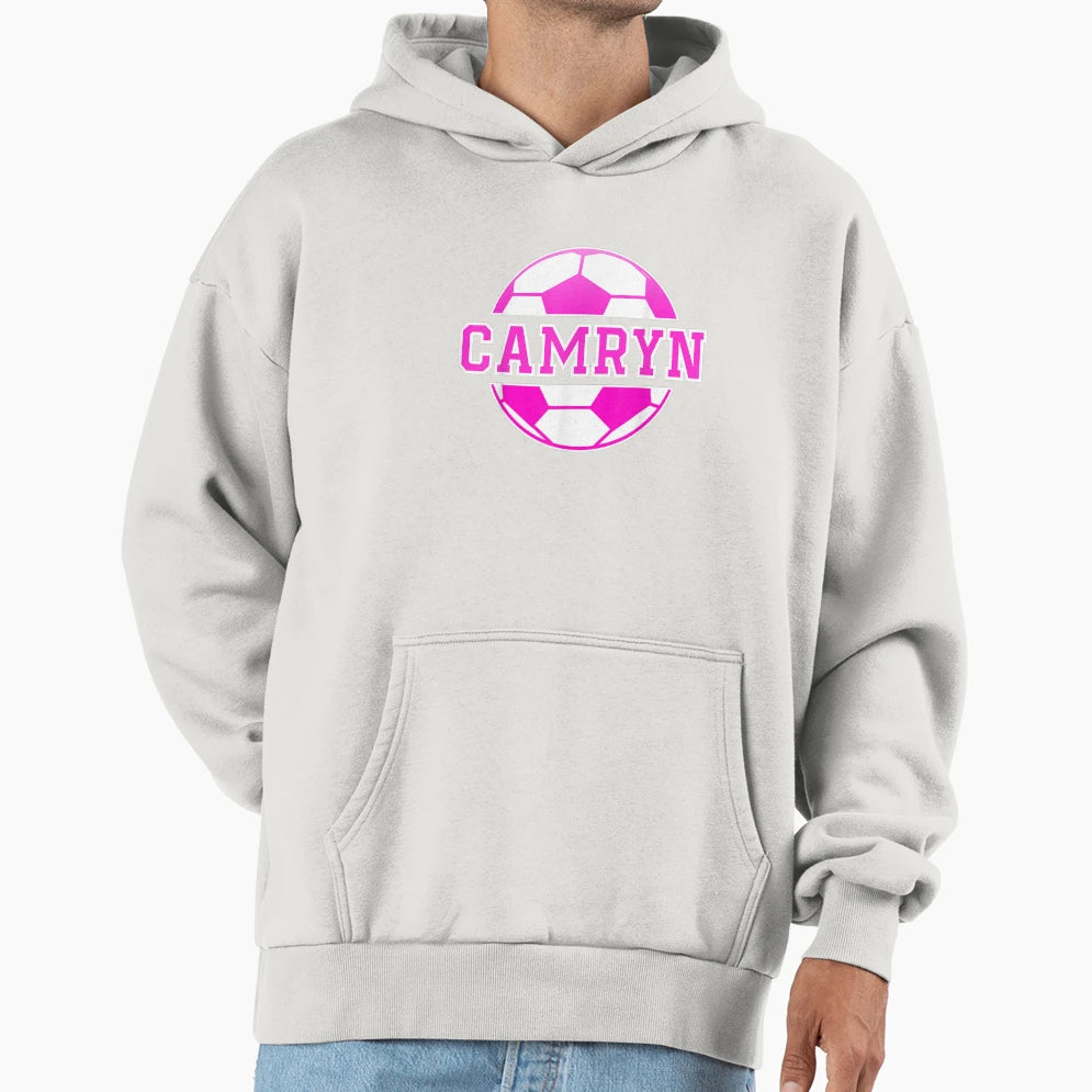 Camryn Name Soccer Play Football Hoodie - Casual Everyday Wear Unisex - T-Shirt, Sweatshirt, Hoodie