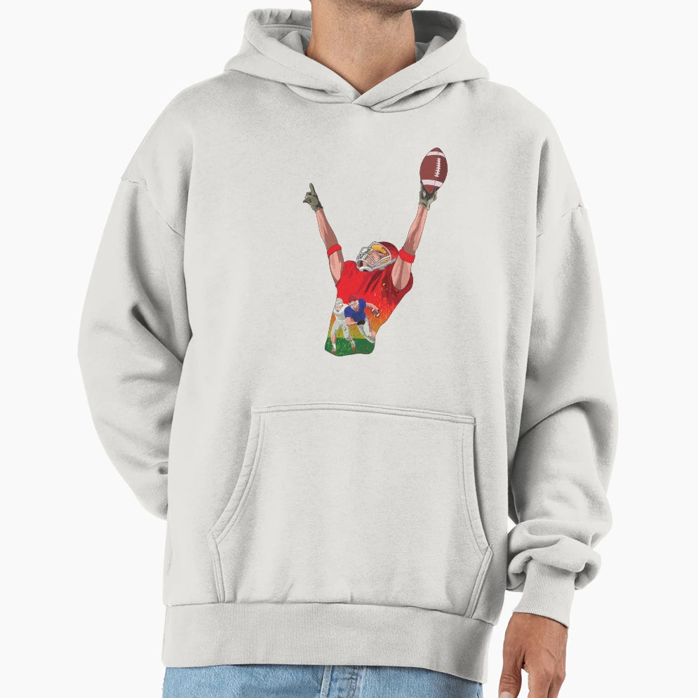 Star American Football Player Tight Hoodie - Custom Art Print for Adults - T-Shirt, Sweatshirt, Hoodie