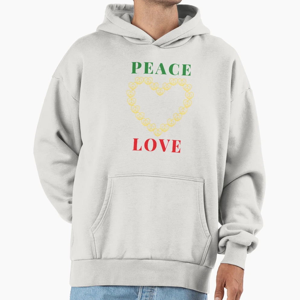 Peace And Love Hoodie - Custom Art Print for Adults - T-Shirt, Sweatshirt, Hoodie