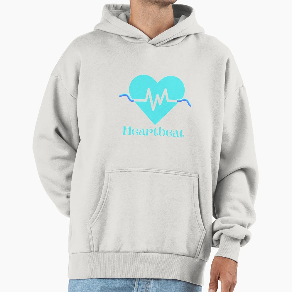 Heartbeat Hoodie - Minimalist Print Unisex - T-Shirt, Sweatshirt, Hoodie