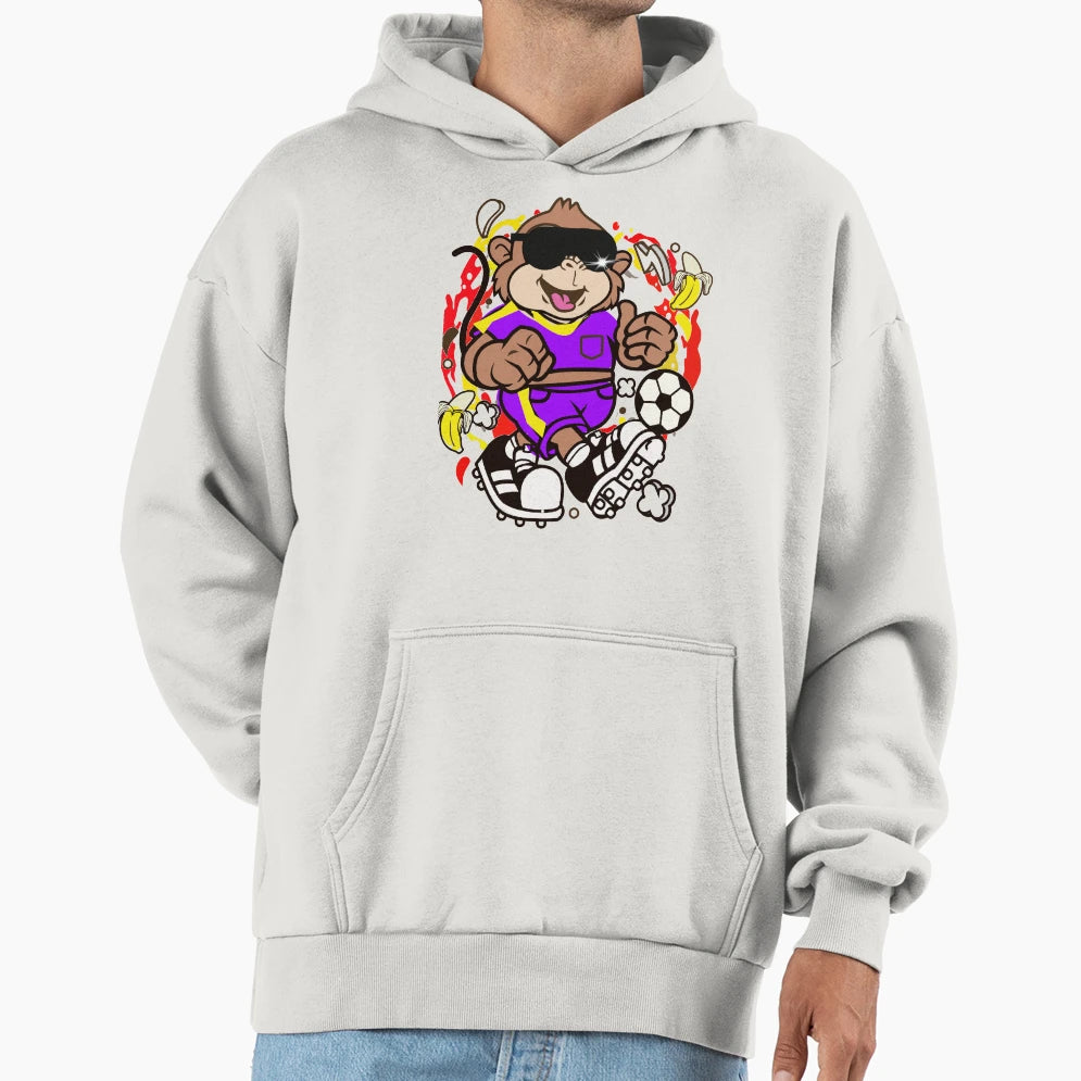 Soccer Monkey Hoodie - Streetwear Style for Adults - T-Shirt, Sweatshirt, Hoodie