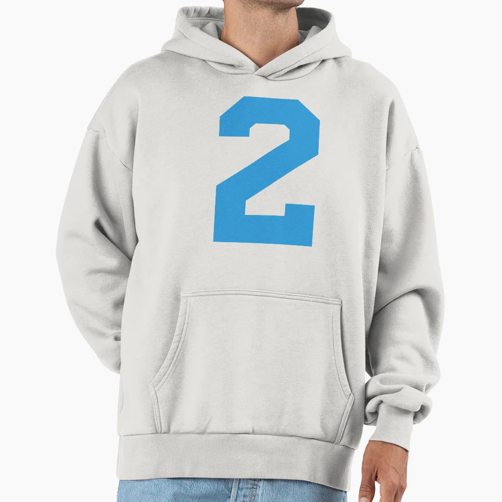Number 2 Blue Two Sports Number 2 Hoodie - Aesthetic Graphic for Adults - T-Shirt, Sweatshirt, Hoodie