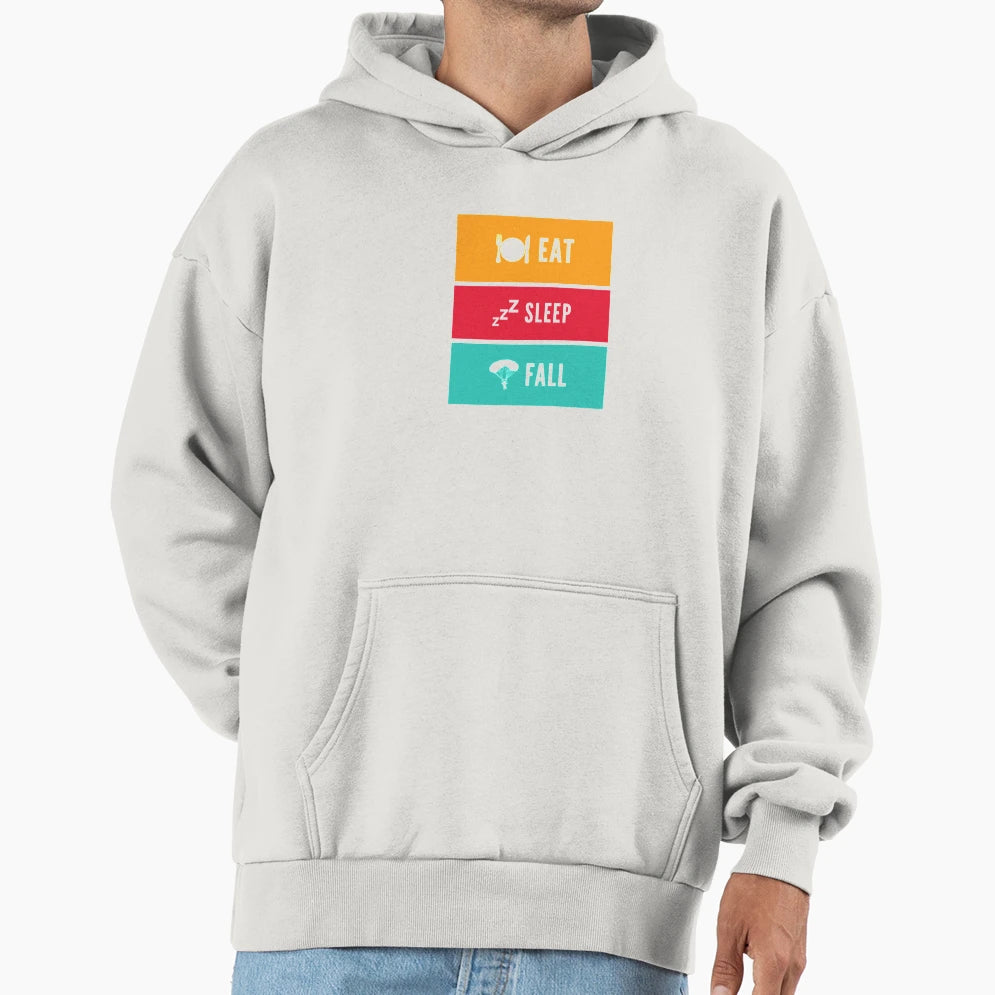 Eat Sleep Fall Repeat Hoodie - Custom Art Print Unisex - T-Shirt, Sweatshirt, Hoodie