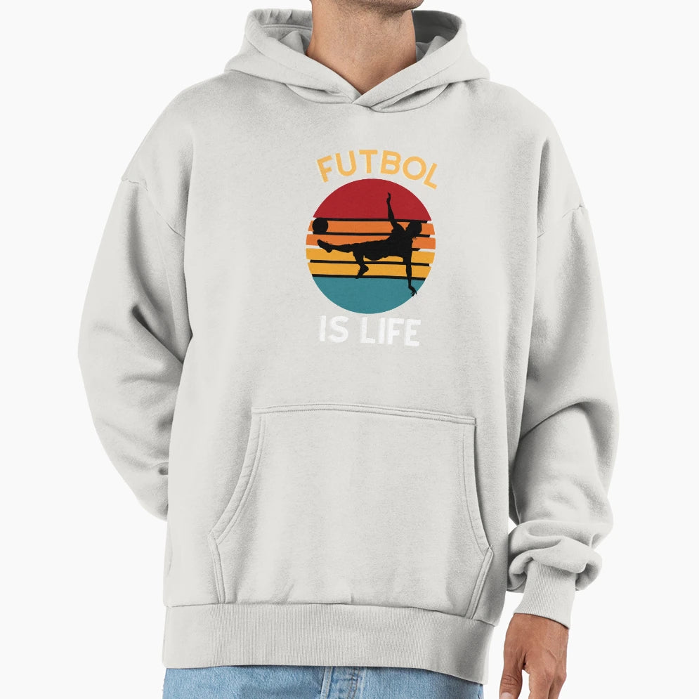 Logo Futbol Is Life Idol Gift Fot You Hoodie - Minimalist Print Men Women - T-Shirt, Sweatshirt, Hoodie