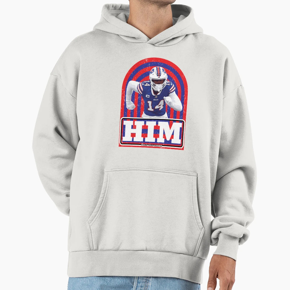 Quarterback Player 14 Wide Receiver Hoodie - Custom Art Print Men Women - T-Shirt, Sweatshirt, Hoodie
