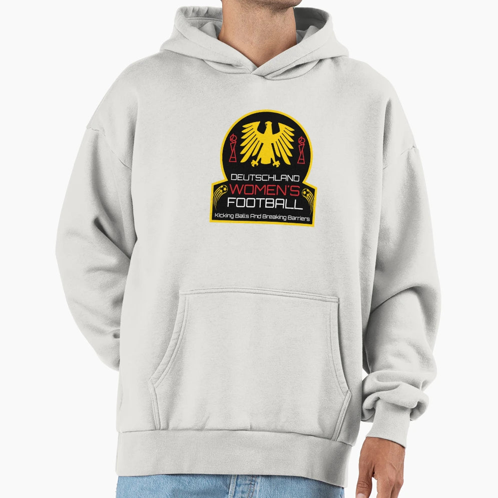 Deutschland Womens Football Soccer Hoodie - Aesthetic Graphic for Adults - T-Shirt, Sweatshirt, Hoodie