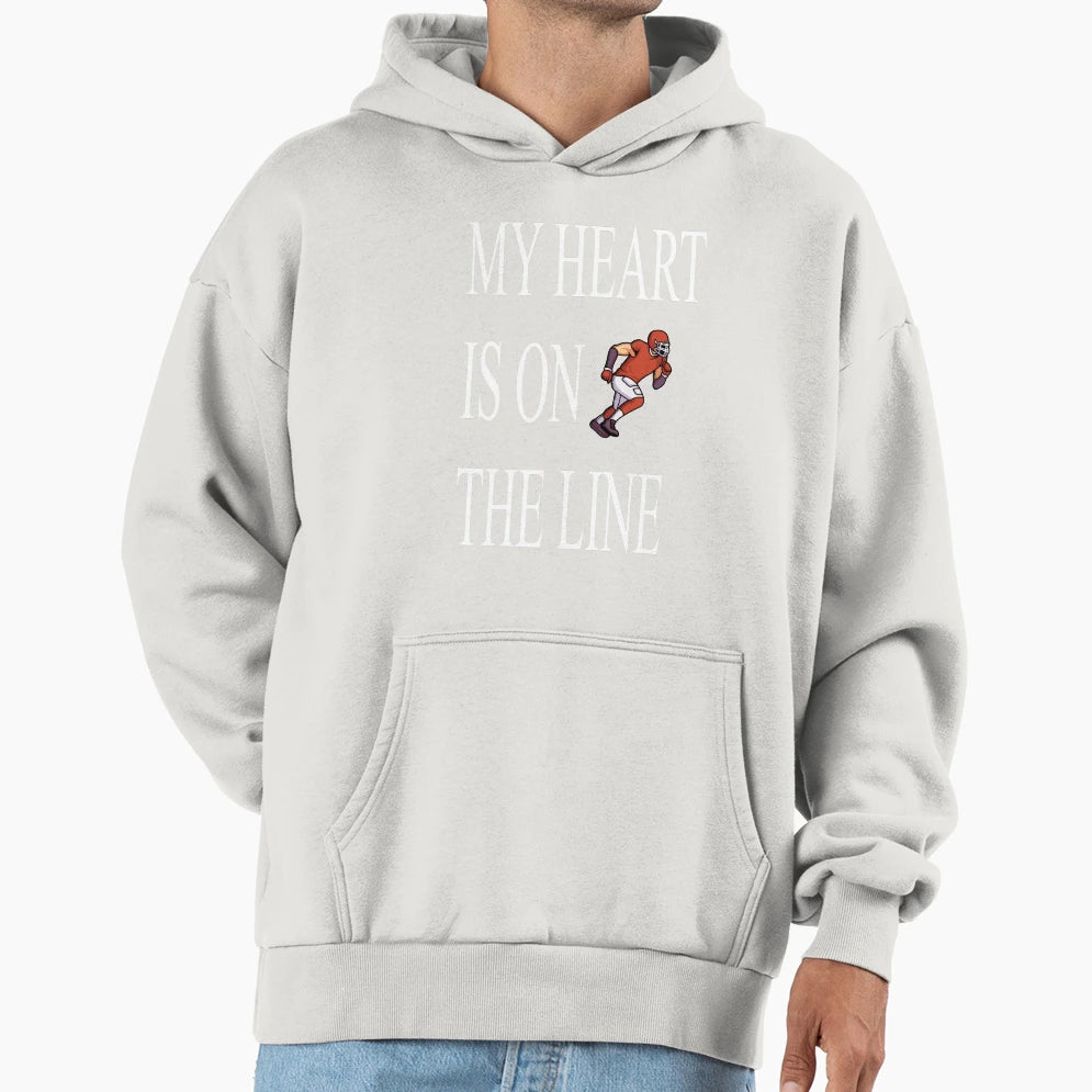 My Heart Is Line Hoodie - Casual Everyday Wear Unisex - T-Shirt, Sweatshirt, Hoodie