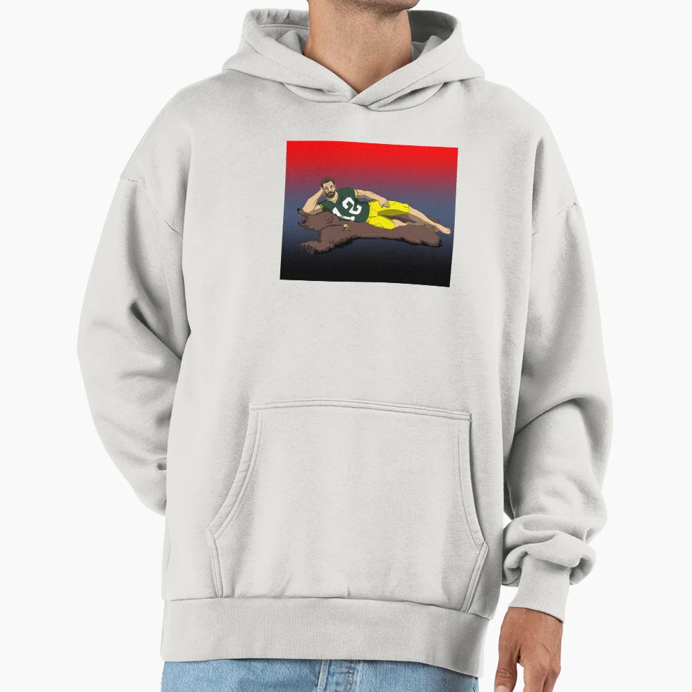 Rodgers Bear Rug Hoodie - Minimalist Print Unisex - T-Shirt, Sweatshirt, Hoodie