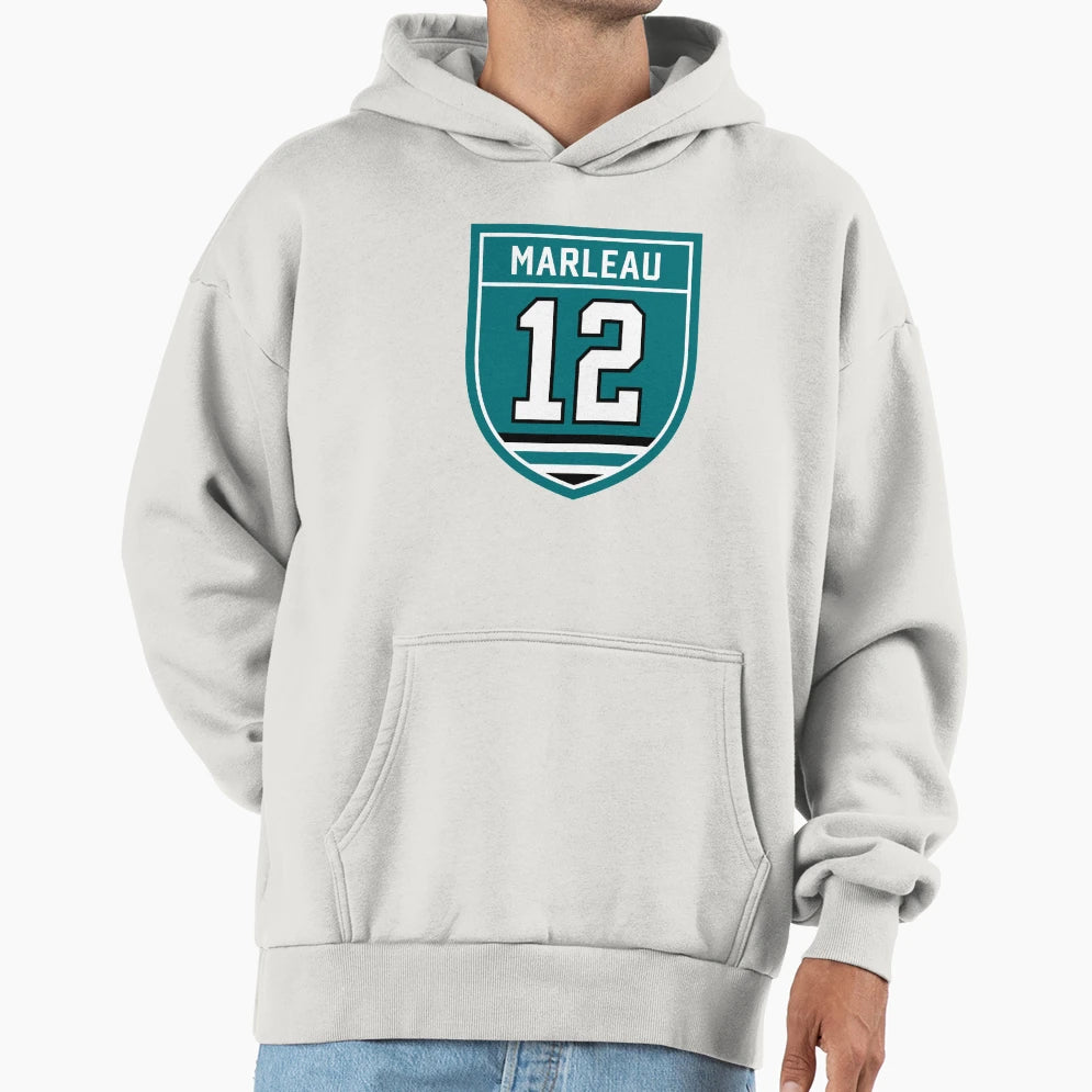 Marleau 12 Emblem Hoodie - Fun Novelty Design Men Women - T-Shirt, Sweatshirt, Hoodie