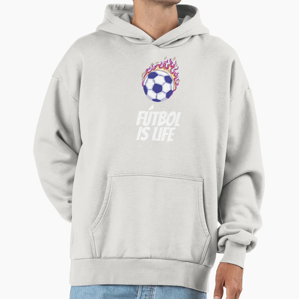 Futbol Is Life Soccer Lover Football Fan Hoodie - Unique Graphic for Adults - T-Shirt, Sweatshirt, Hoodie
