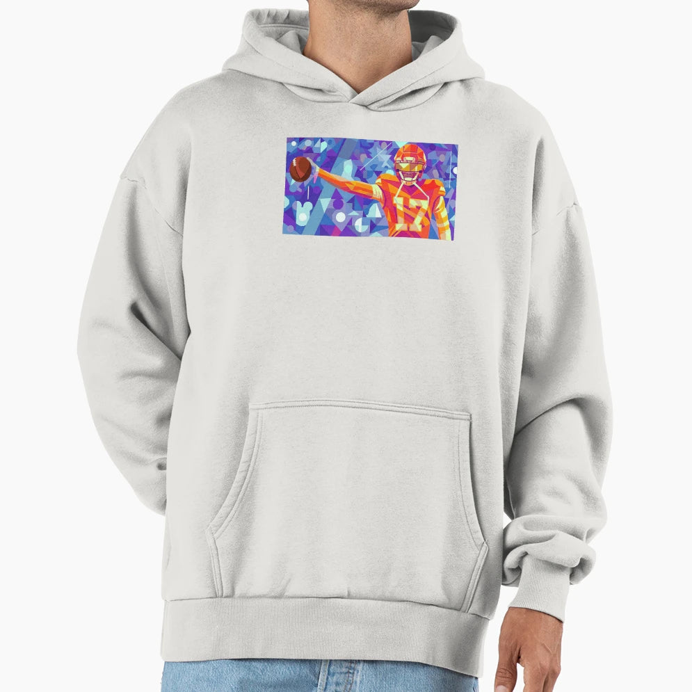 Football Player Hoodie - Graphic Print for Adults - T-Shirt, Sweatshirt, Hoodie
