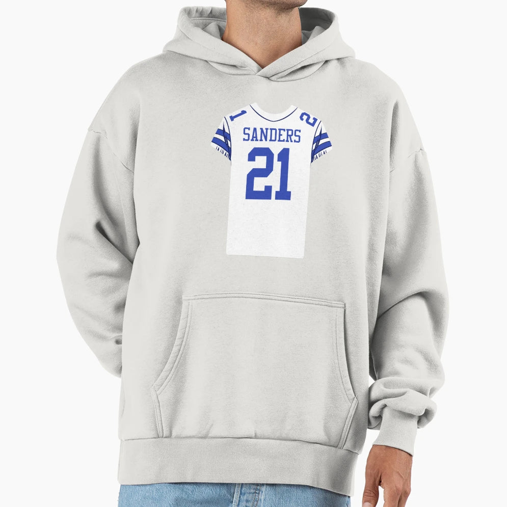 Deion Sanders 21 Jersey Hoodie - Fun Novelty Design Unisex - T-Shirt, Sweatshirt, Hoodie